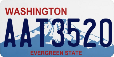 WA license plate AAT3520