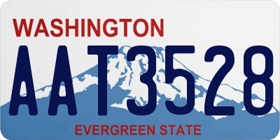 WA license plate AAT3528