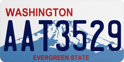 WA license plate AAT3529