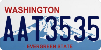 WA license plate AAT3535