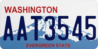 WA license plate AAT3545