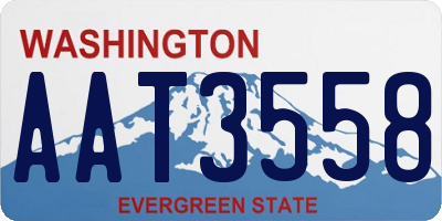 WA license plate AAT3558