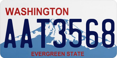 WA license plate AAT3568