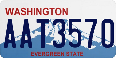 WA license plate AAT3570