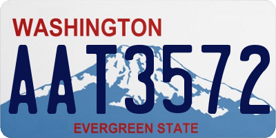 WA license plate AAT3572