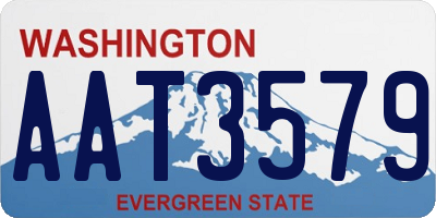 WA license plate AAT3579