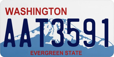 WA license plate AAT3591