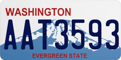 WA license plate AAT3593