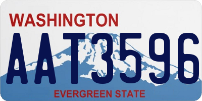 WA license plate AAT3596