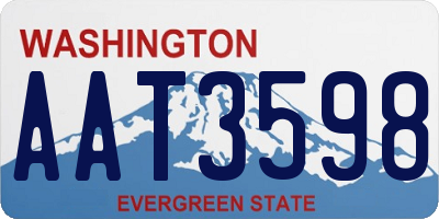 WA license plate AAT3598