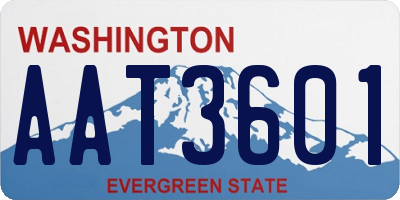 WA license plate AAT3601