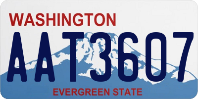 WA license plate AAT3607