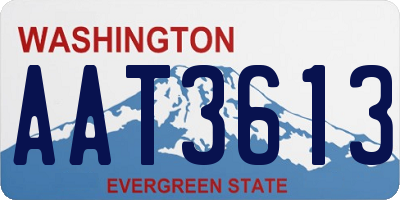 WA license plate AAT3613