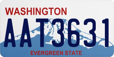 WA license plate AAT3631