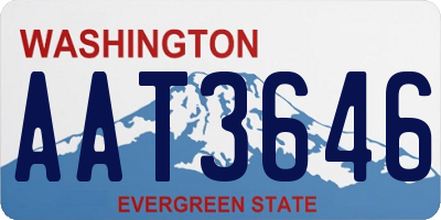 WA license plate AAT3646