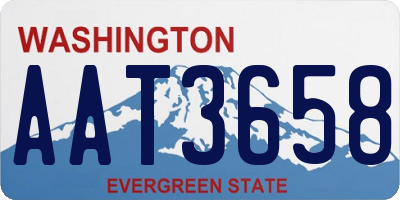 WA license plate AAT3658