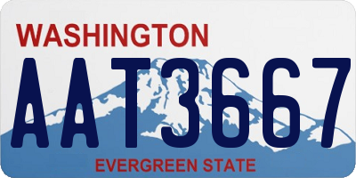 WA license plate AAT3667