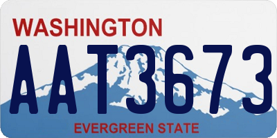 WA license plate AAT3673