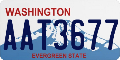 WA license plate AAT3677