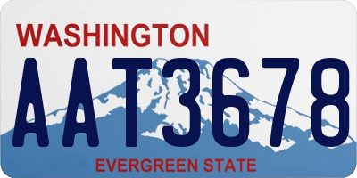 WA license plate AAT3678