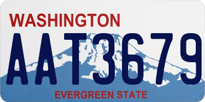WA license plate AAT3679