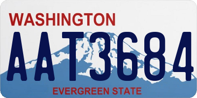 WA license plate AAT3684