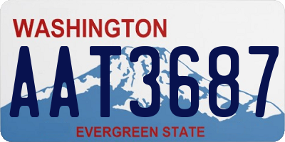 WA license plate AAT3687