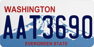 WA license plate AAT3690