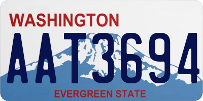 WA license plate AAT3694