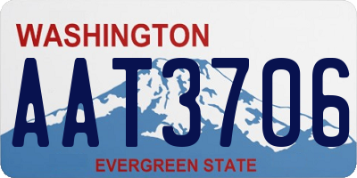 WA license plate AAT3706