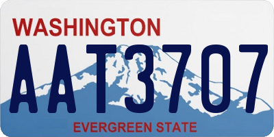 WA license plate AAT3707