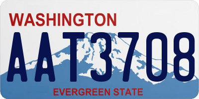 WA license plate AAT3708