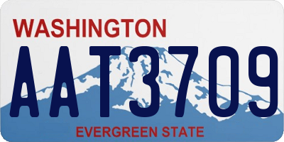 WA license plate AAT3709