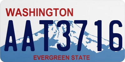 WA license plate AAT3716