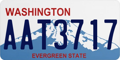 WA license plate AAT3717