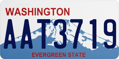 WA license plate AAT3719