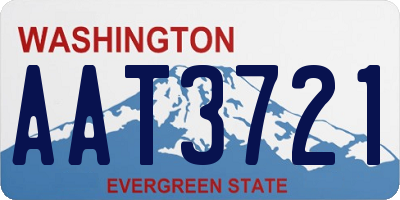 WA license plate AAT3721