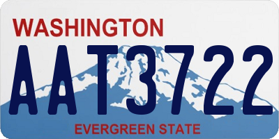 WA license plate AAT3722