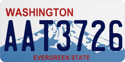 WA license plate AAT3726