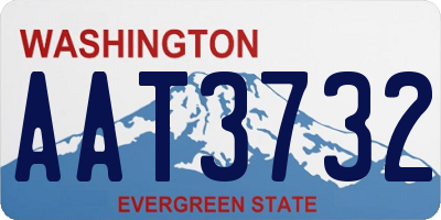 WA license plate AAT3732