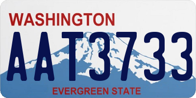 WA license plate AAT3733