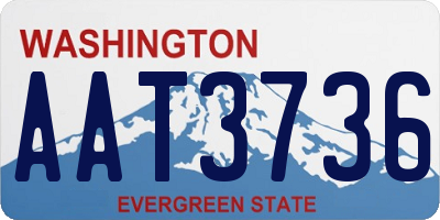 WA license plate AAT3736