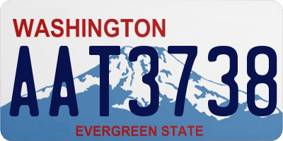 WA license plate AAT3738