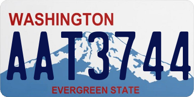 WA license plate AAT3744