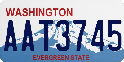WA license plate AAT3745