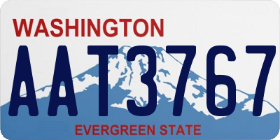 WA license plate AAT3767