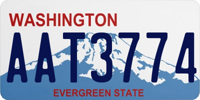 WA license plate AAT3774