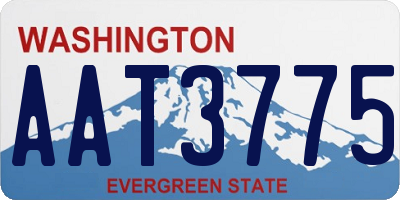 WA license plate AAT3775