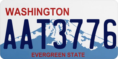 WA license plate AAT3776