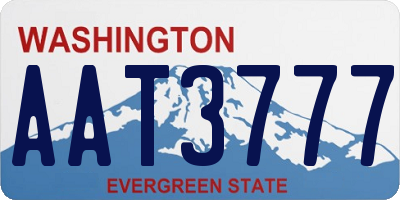 WA license plate AAT3777